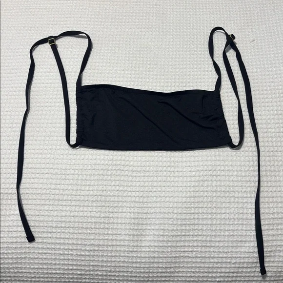 WeWoreWhat Black Ruched bikini top xs - Picture 1 of 3